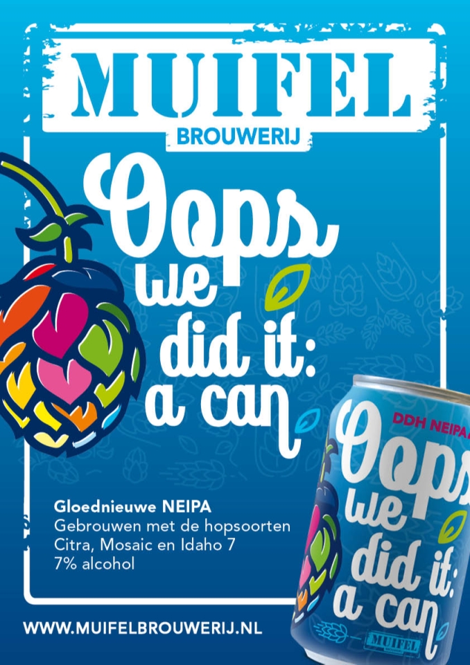 Oops we did it a can bier poster